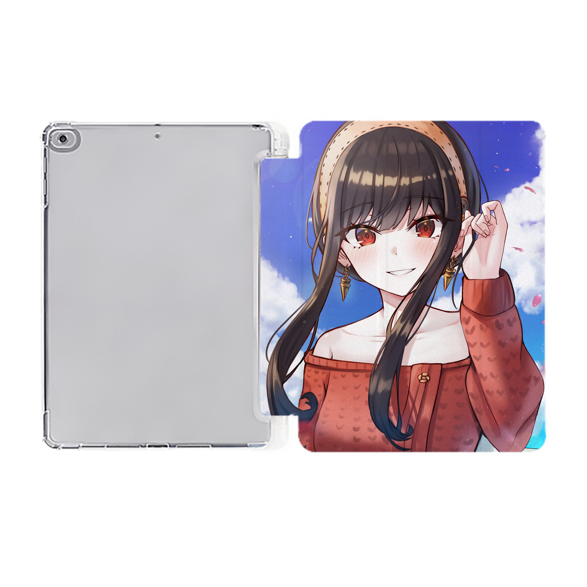 （画像用） SPY×FAMILY间谍家家酒 IPad ケース ペン収納付き 三つ折りスタンド PUレザー×シリコン 対応機種9.5/10.5/10.9インチ